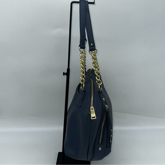 Juicy Couture Purse Navy Blue In Color With Juicy In‎ Gold Lettering On Front - Picture 7 of 12